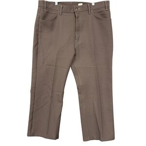 Vintage Levi's Dress‎ Pants Mens 40x30 Brown Dacron Polyester Bootcut Made USA